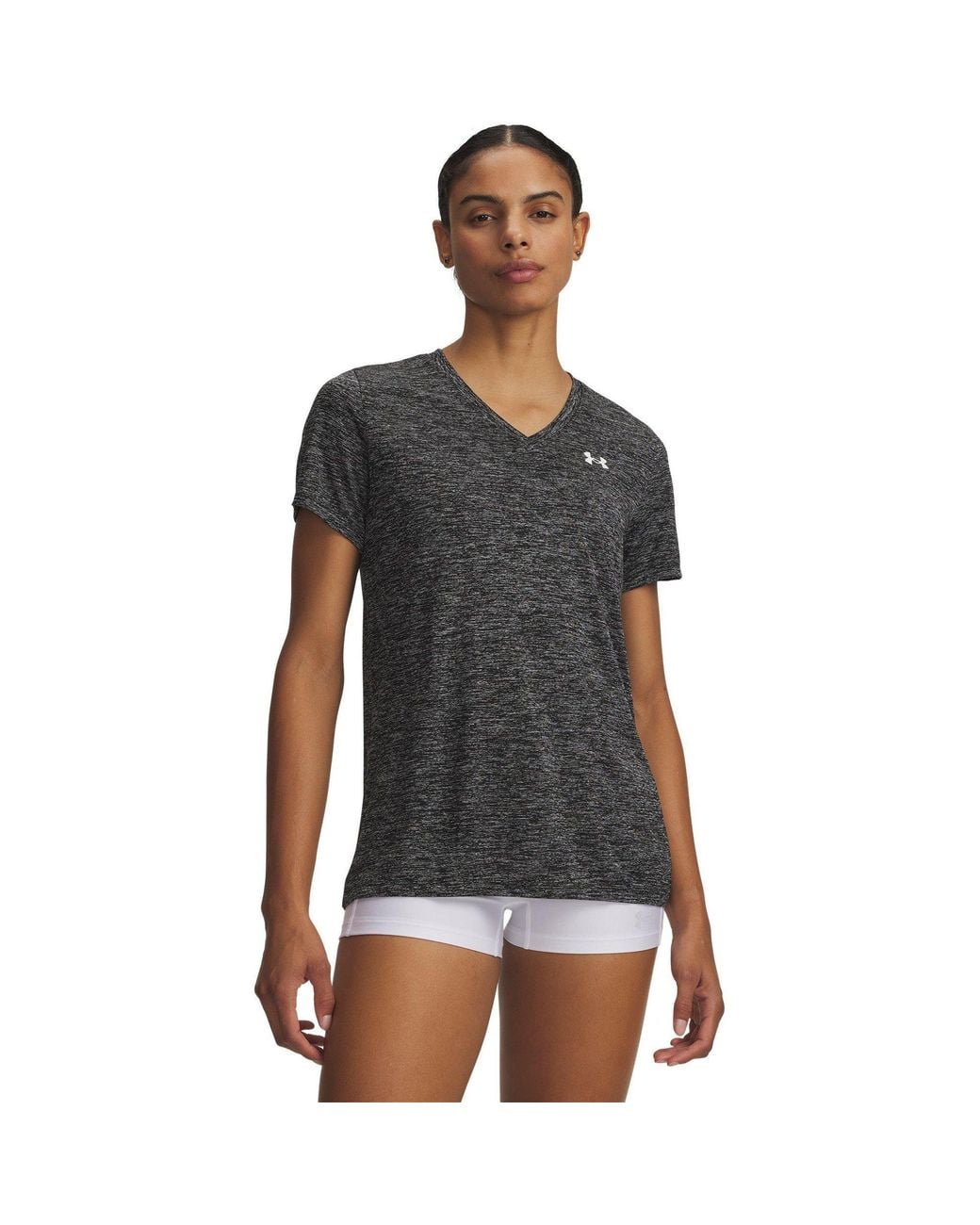 Under Armour Gray Tech Twist V-Neck Short Sleeve