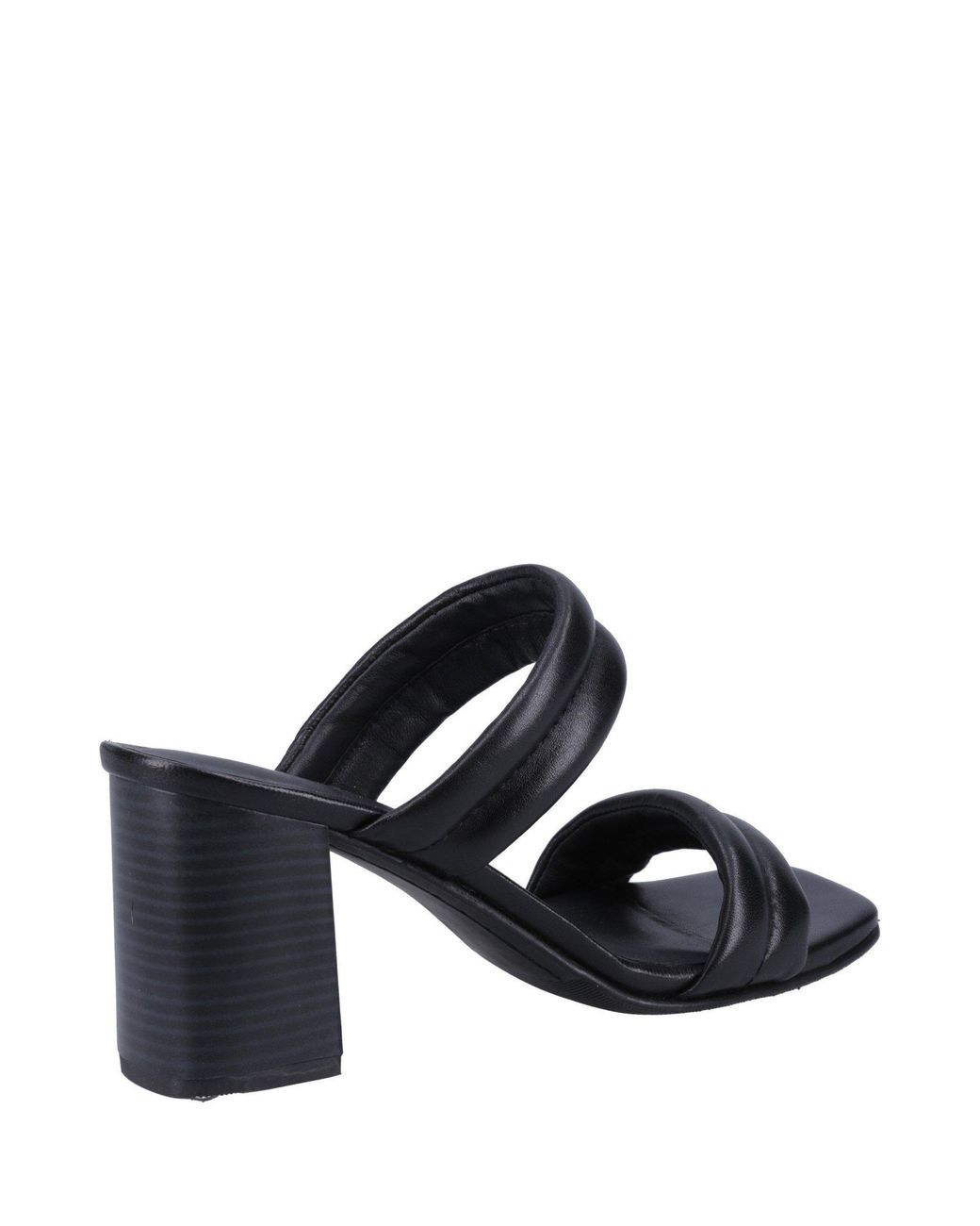Hush Puppies Black Katie Leather Heeled Sandals