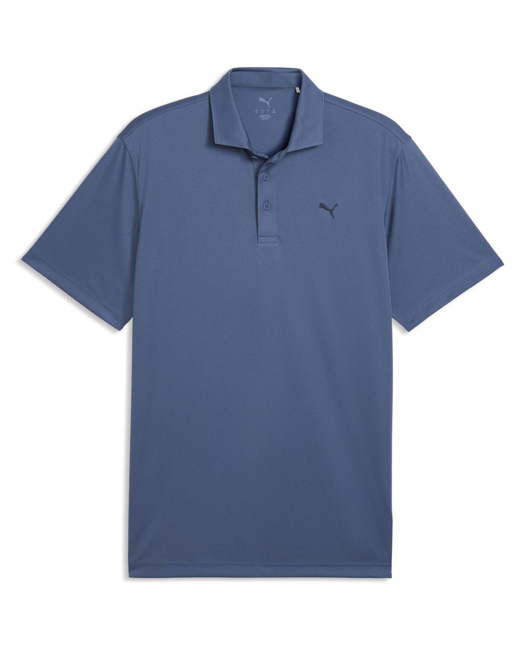 PUMA Blue Pure 3.0 Short Sleeve Performance Polo Shirt for men