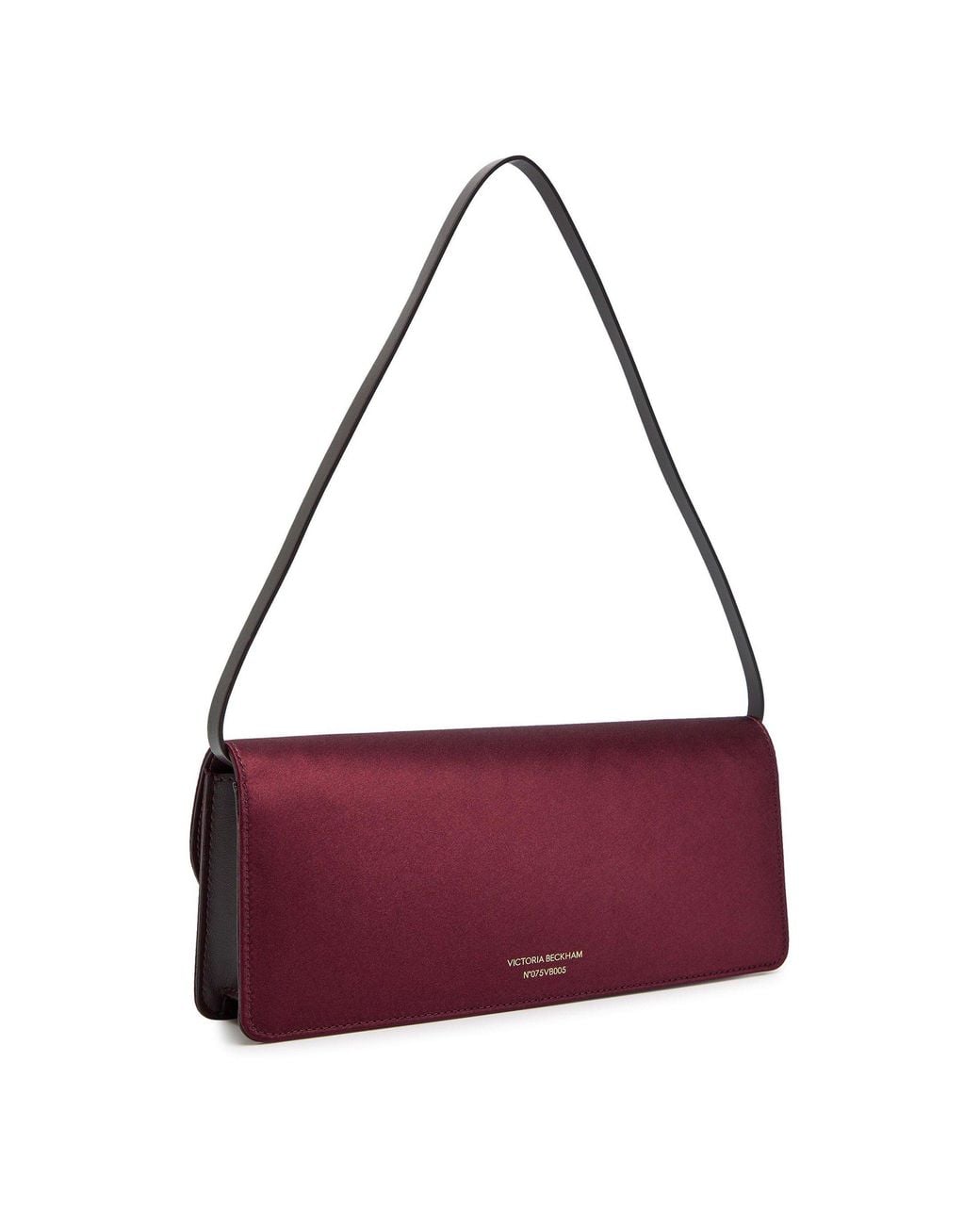 Victoria Beckham Purple Dorian East-West Clutch Satin