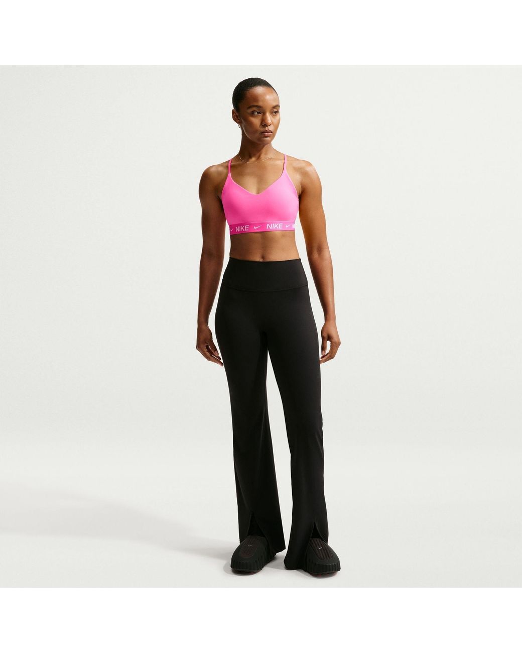 Nike Pink Indy Light Support Padded Sports Bra