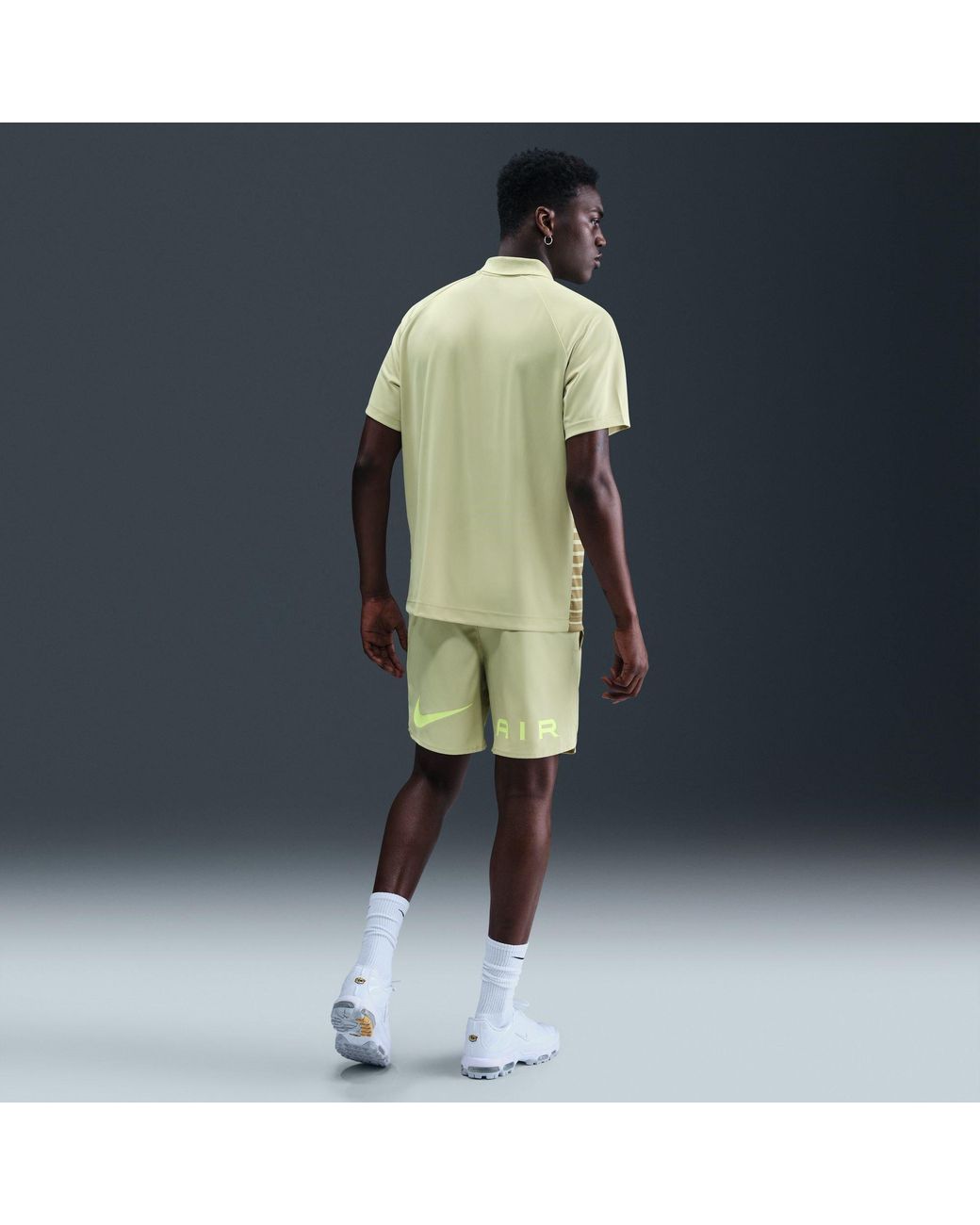 Nike Green Air Striped Short-Sleeve Regular Fit T-Shirt for men