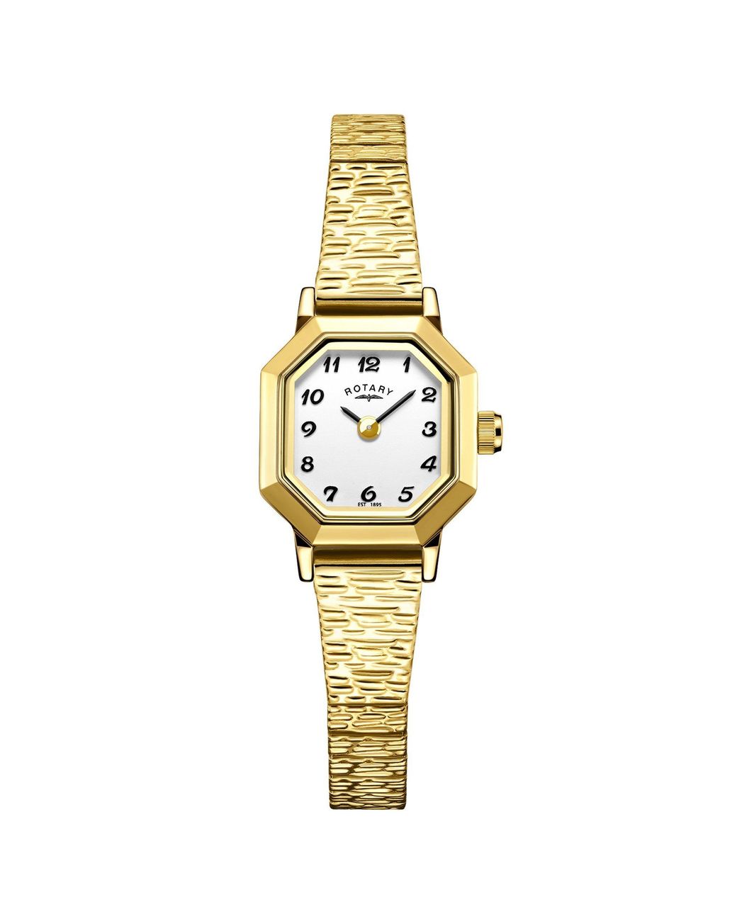 Rotary Metallic Ladies Heritage Octagonal Ss Expander Watch