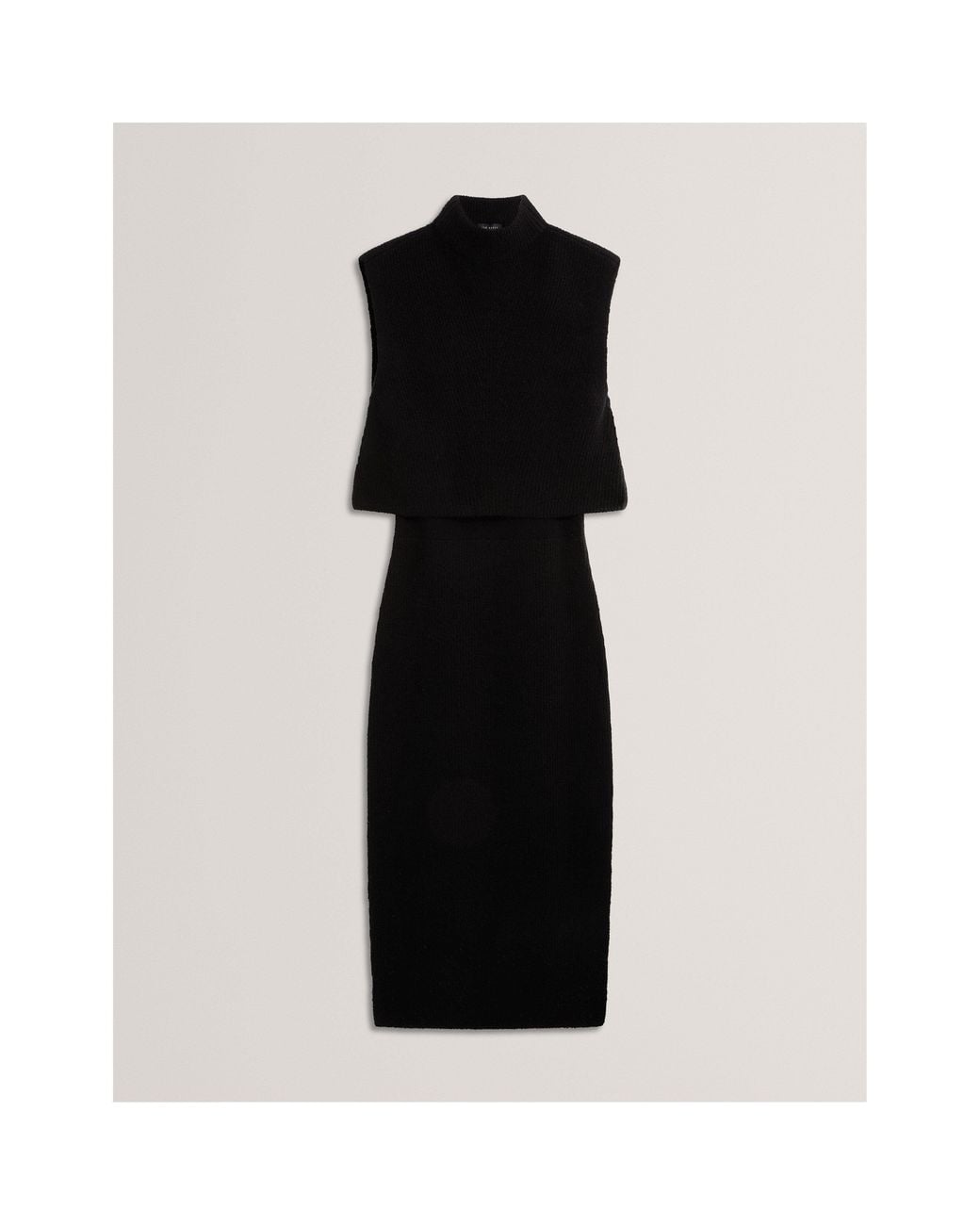 Ted Baker Black Sleeveless Knitted Jumper Dress