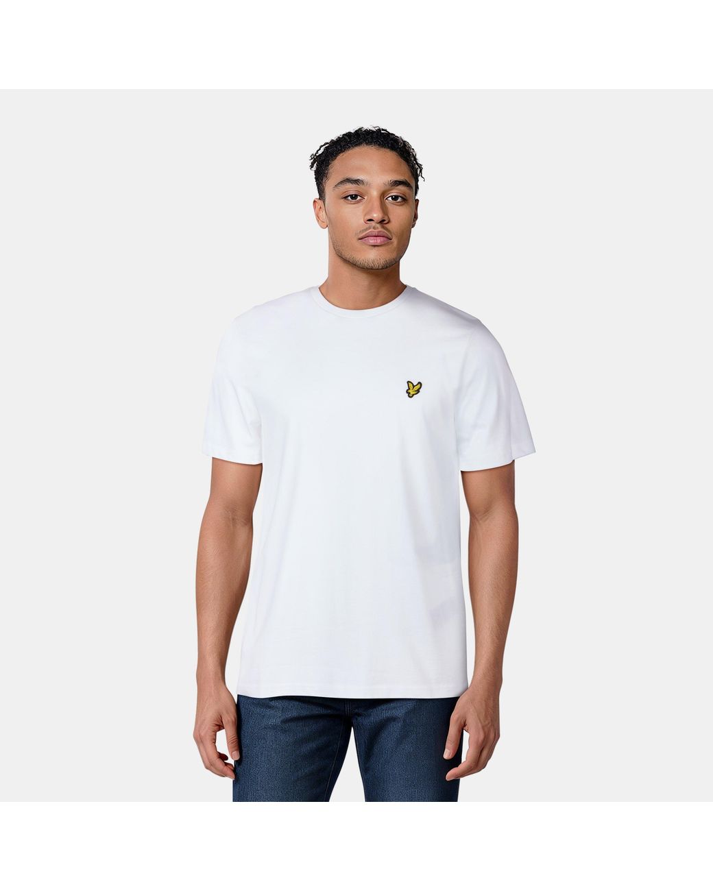 Lyle & Scott White Basic Logo T Shirt for men