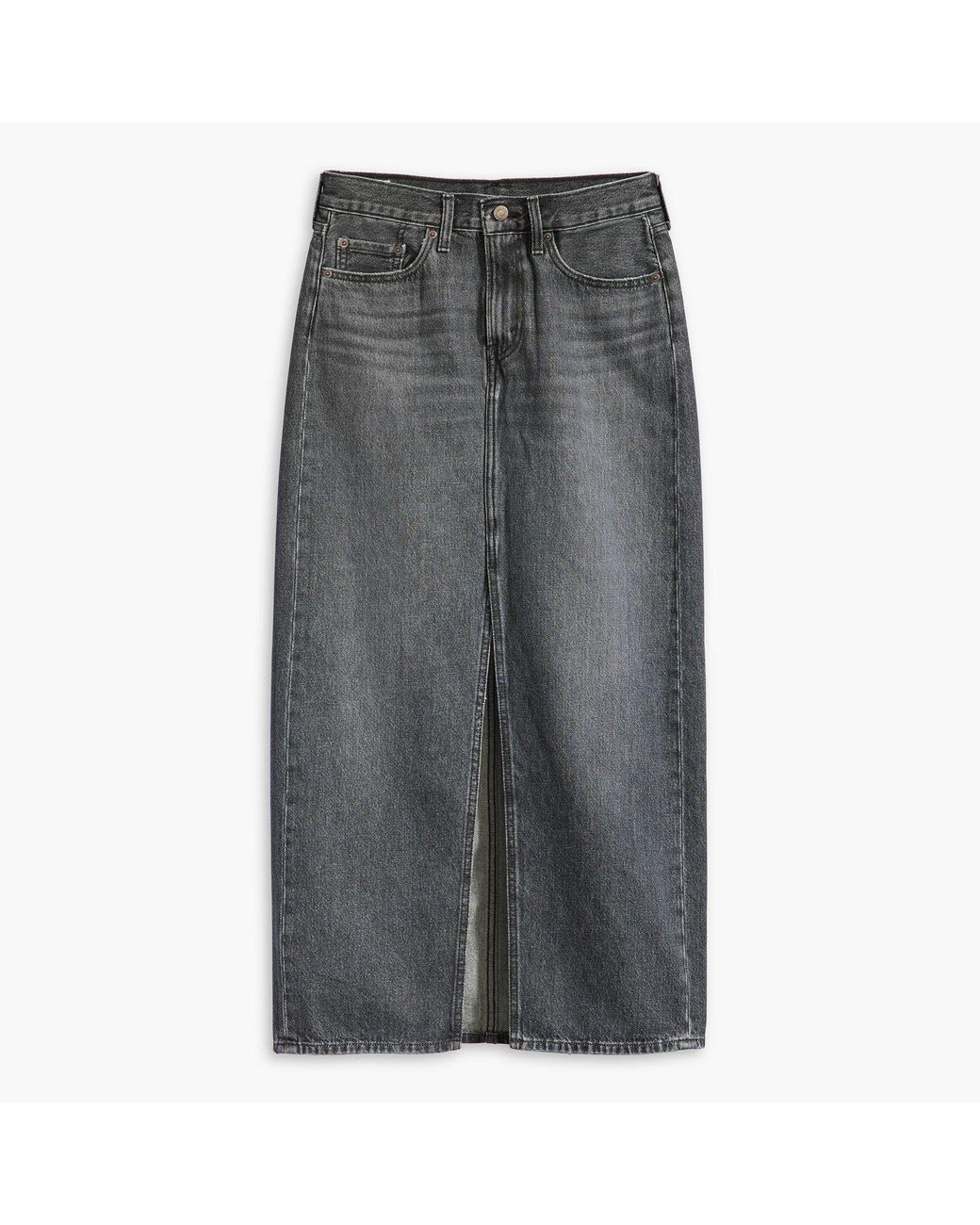 Levi's Black Ankle Column Skirt Please Hold