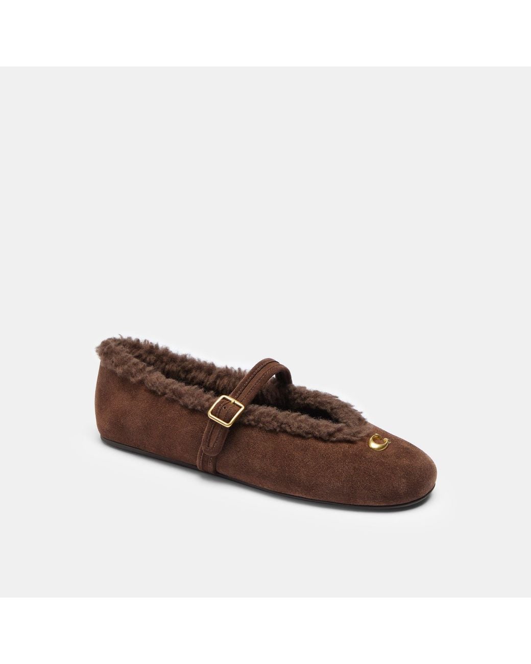 COACH Brown Sculped C Shea Ld64