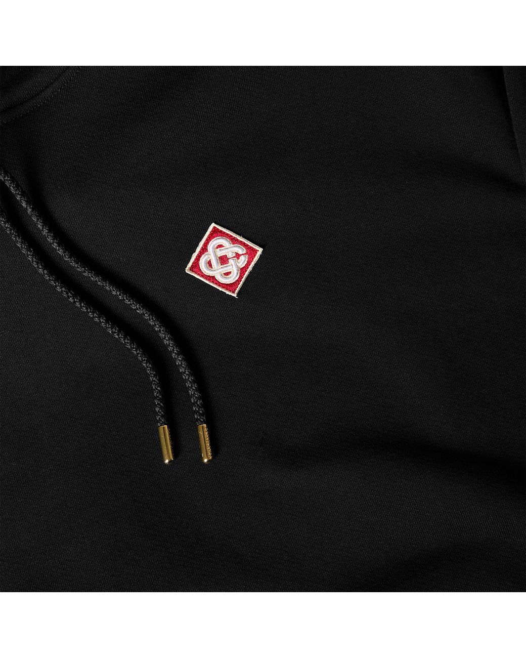 Casablanca Black Classic Logo Pull Over Hoodie for men