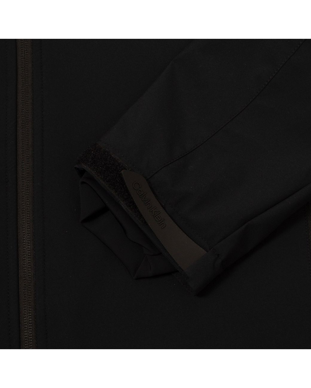 Calvin Klein Black Monogram Weather-Resistant Softshell Jacket for men