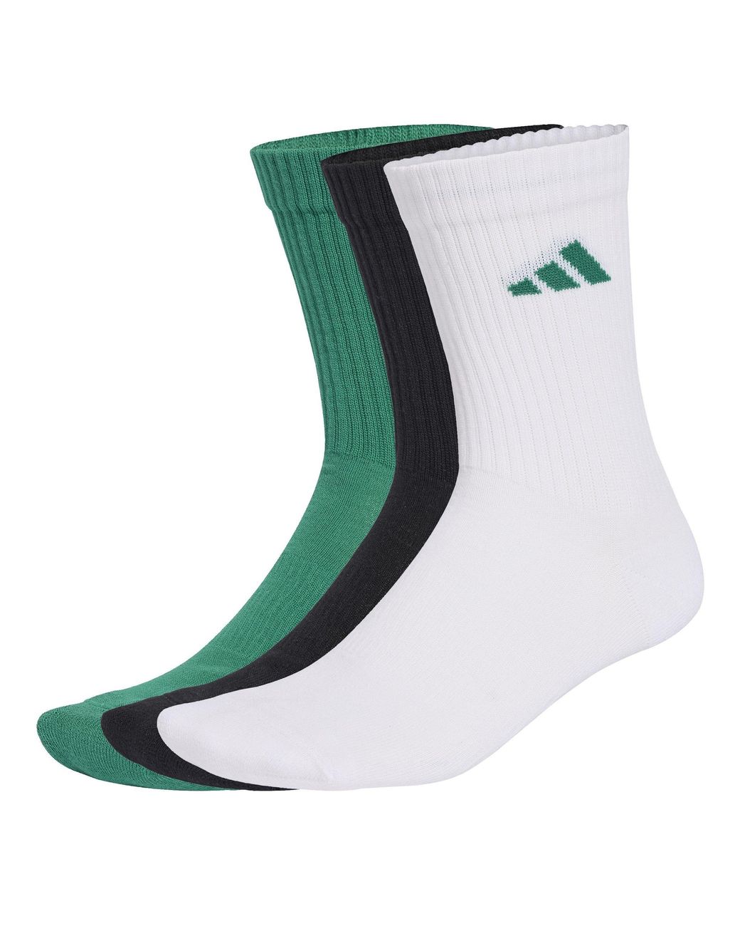 Adidas White 3-Pack Crew Socks Adults