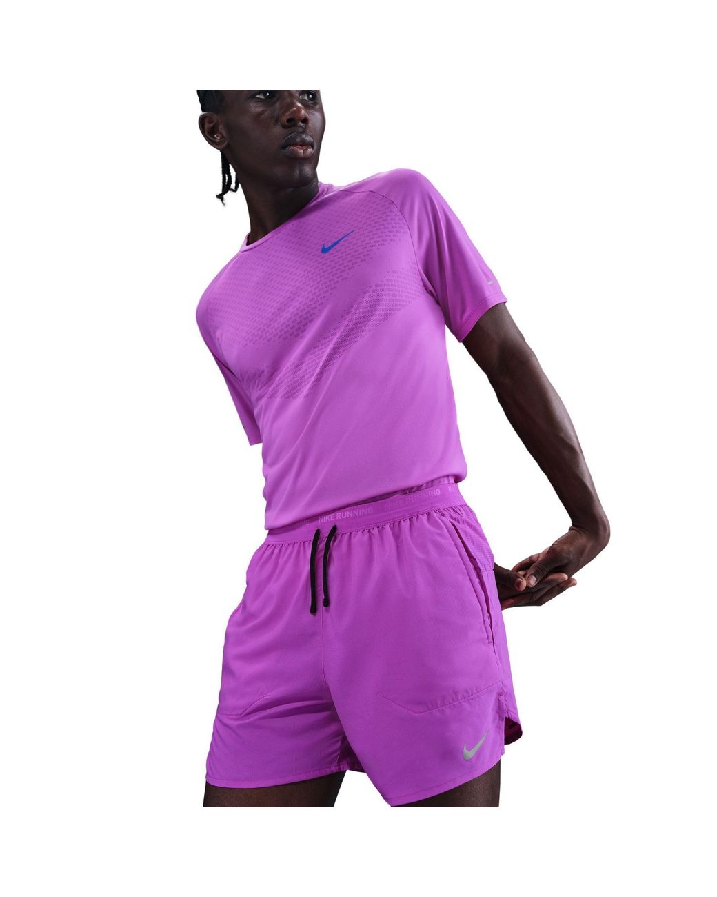 Nike Purple Dri Fit 5 Brief Lined Running Shorts for men