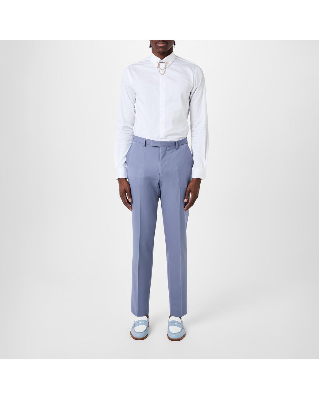 Twisted Tailor Blue Buscott Slim Fit Suit Trouser for men