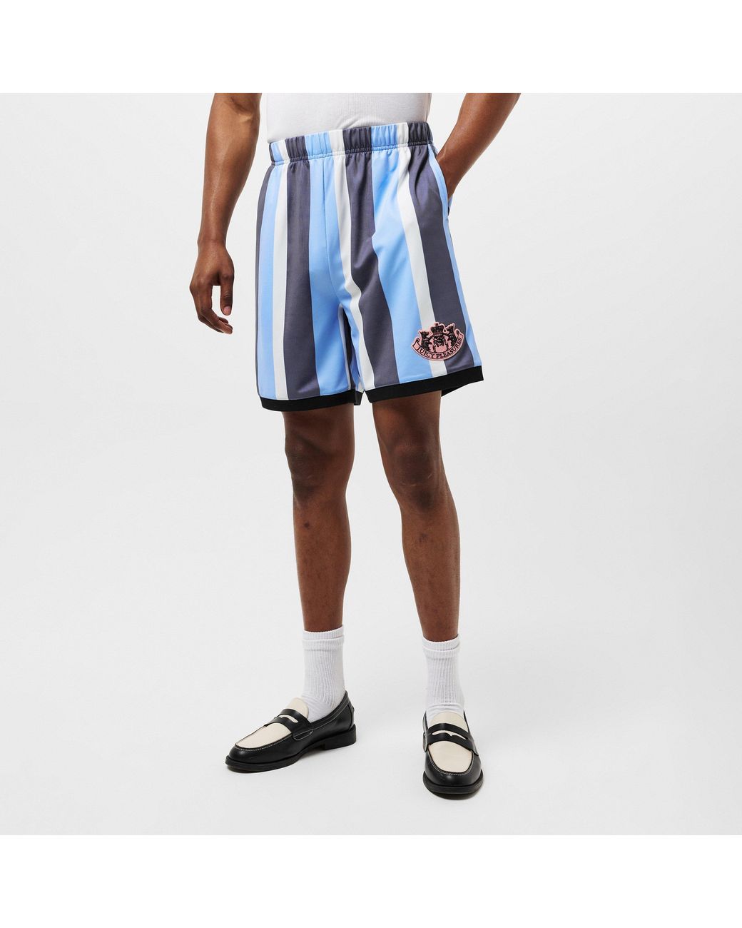 Pleasures Blue X Juicy Couture Striped Shorts for men