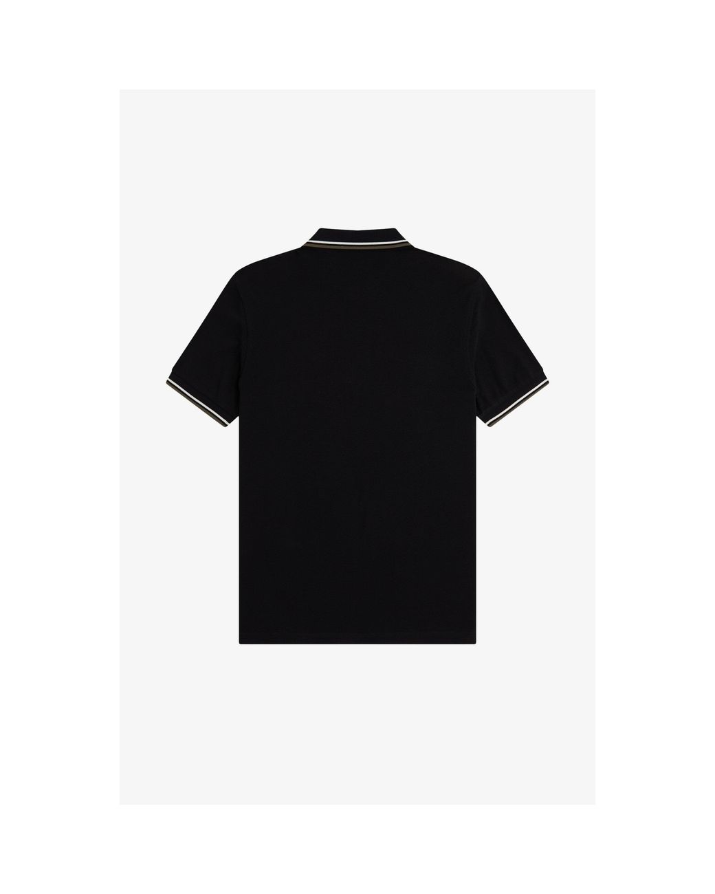 Fred Perry Black Short Sleeve Twin Tipped Polo Shirt for men