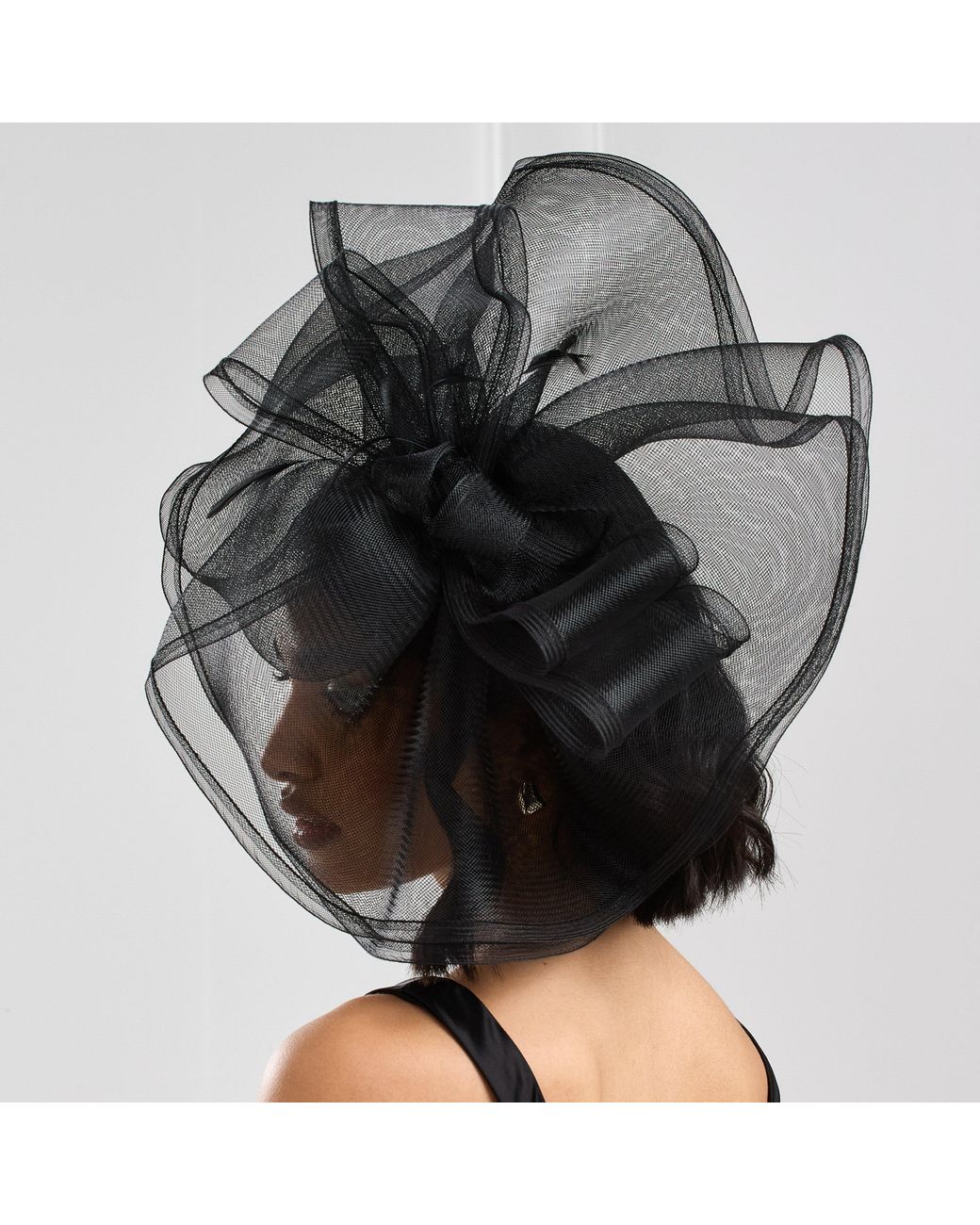 Jon Richard Black Large Hat Fascinator
