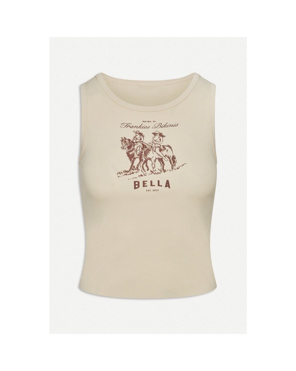 Frankie's Bikinis Natural X Bella Hadid Reno Tank Top