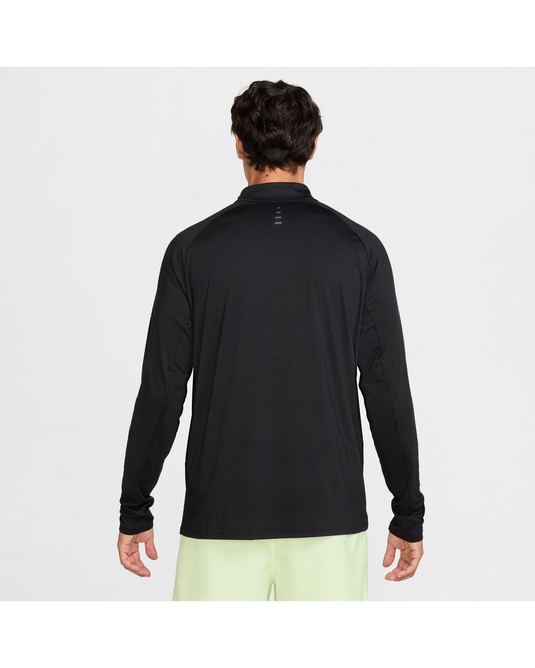Nike Black Stride Dri-Fit 1/4-Zip Running Top for men