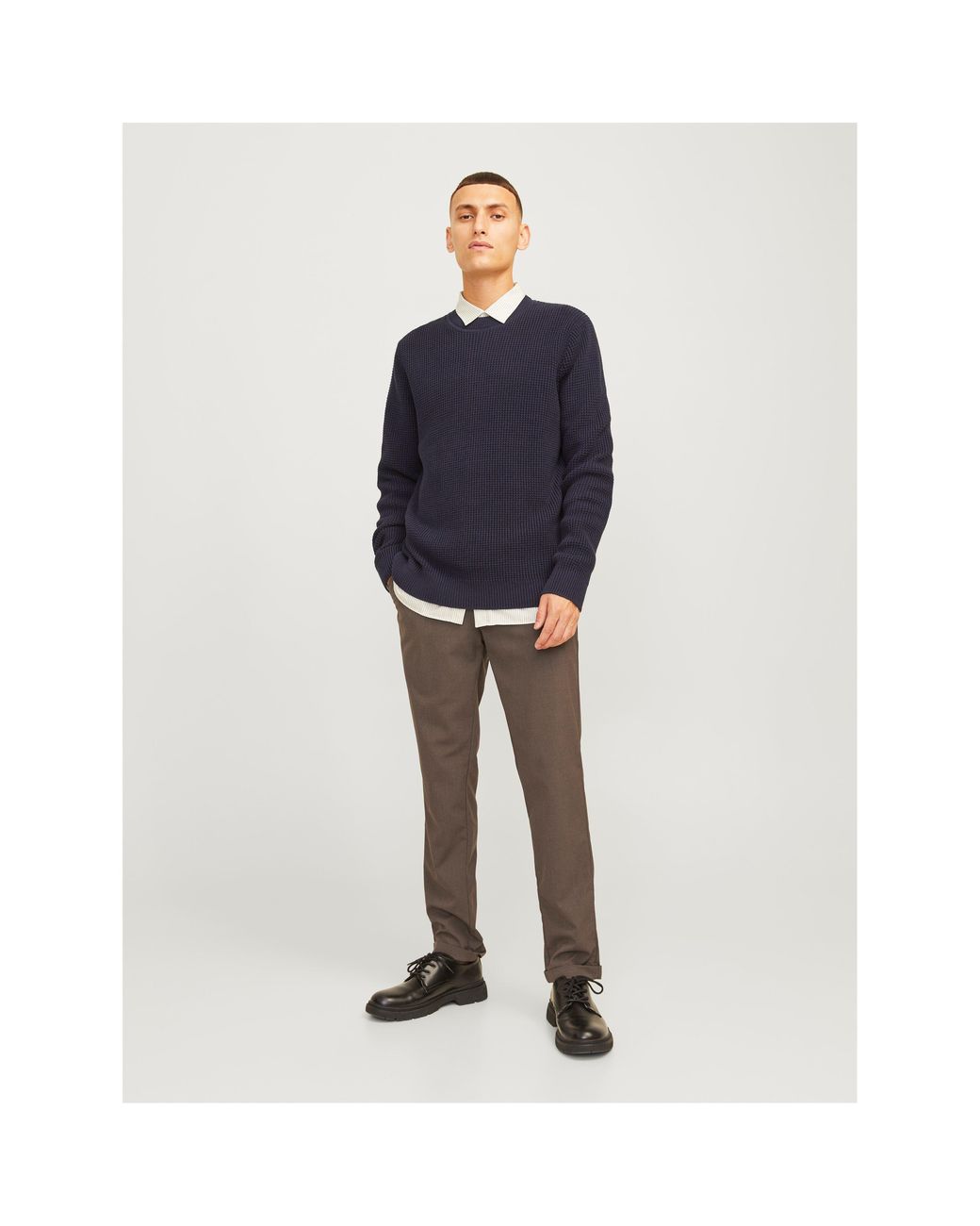 Jack & Jones Gray Marco Connor Chinos for men