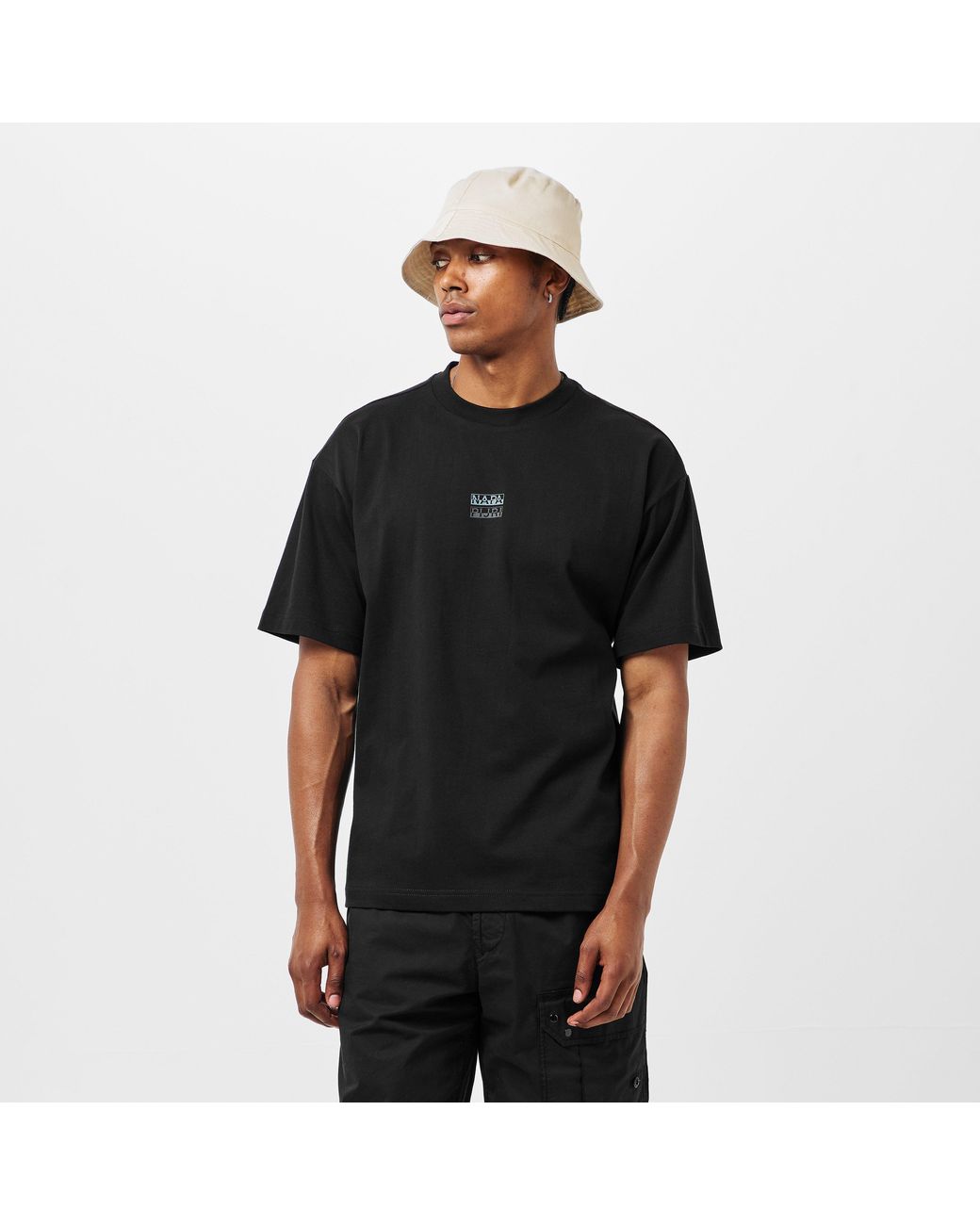 Napapijri Black Regular Fit T-Shirt for men