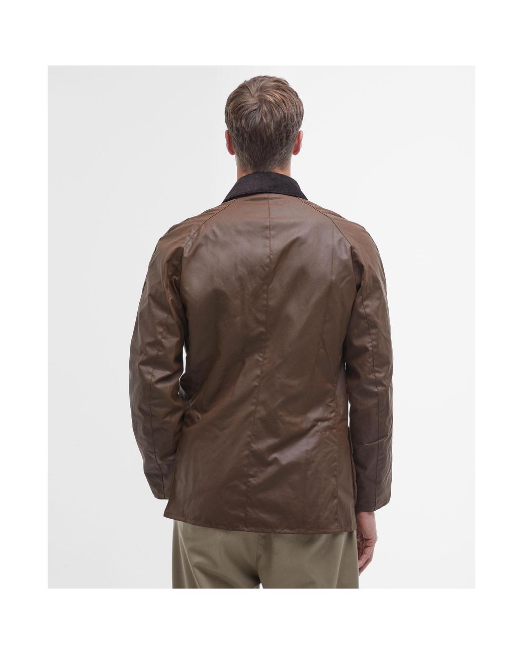 Barbour Brown Ashby Water Resistant Windproof Long Sleeve Wax Jacket for men