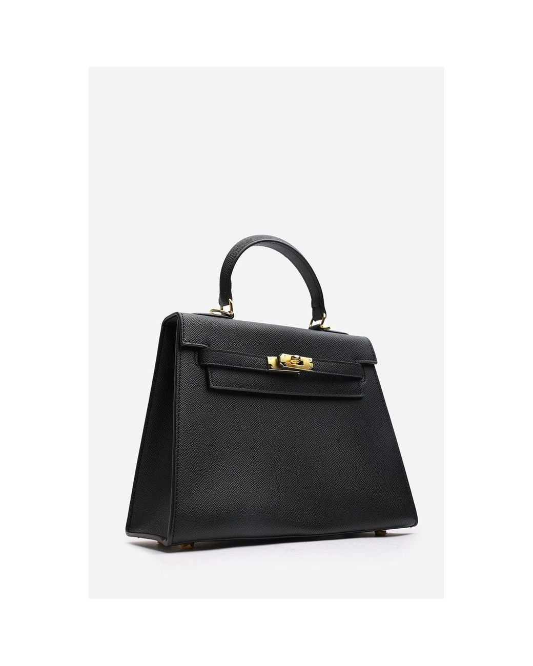 Where's That From Black Wheres Top Handle Satchel Mini Tote Bag With Turn-Lock