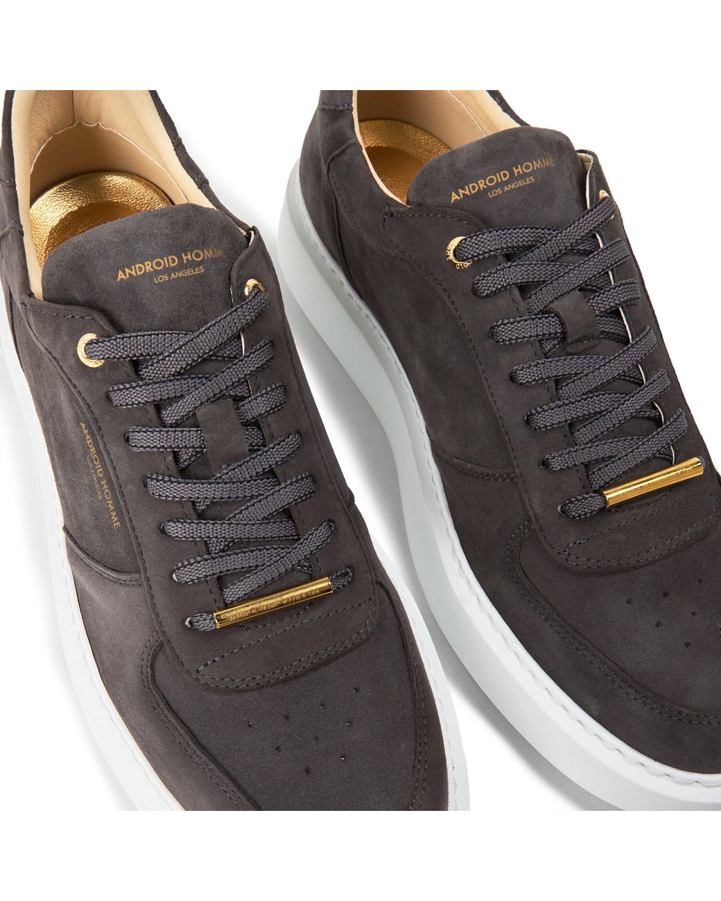 Android Homme Brown Manhattan Suede Low-Top Trainers for men