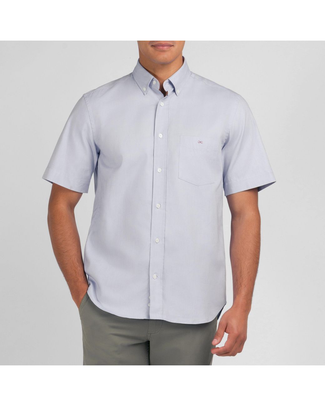 Eden Park Blue Short Sleeved Cotton Shirt for men