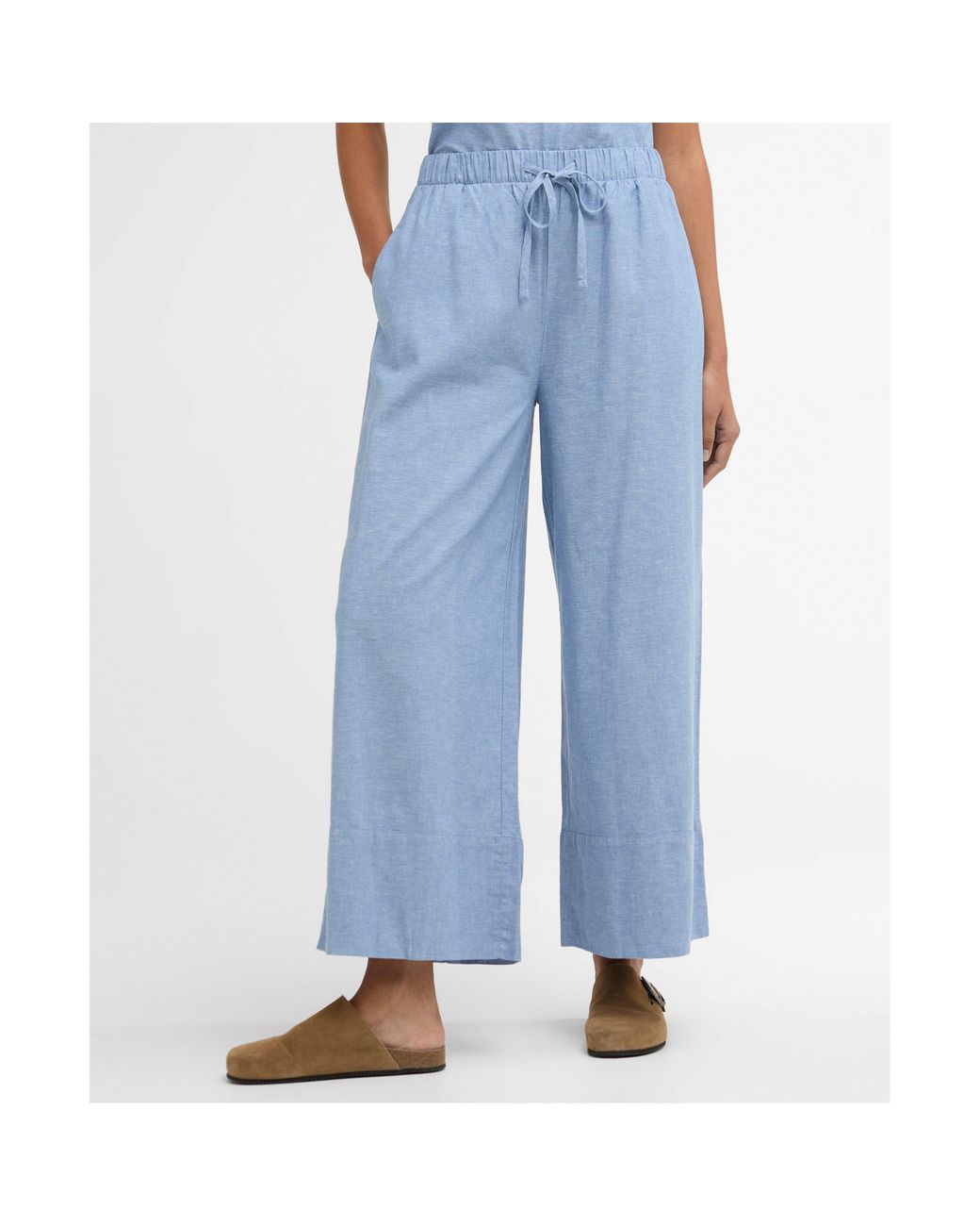 Barbour Blue Wide Leg Trousers