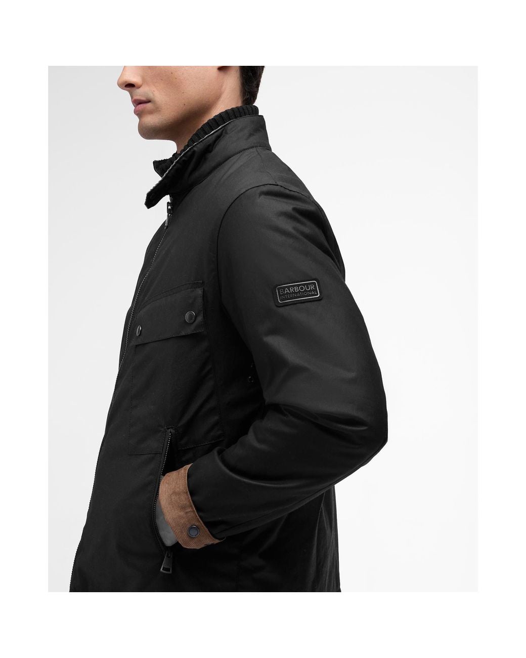 Barbour Black Chard Waxed Jacket for men