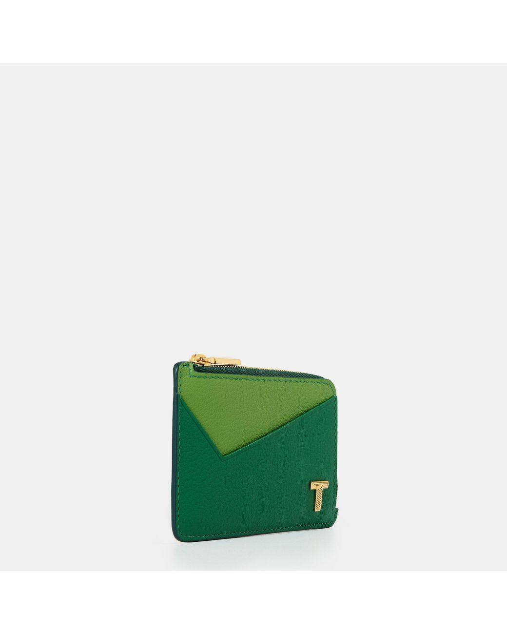 Tiffany & Co Green T Zipped Card Holder