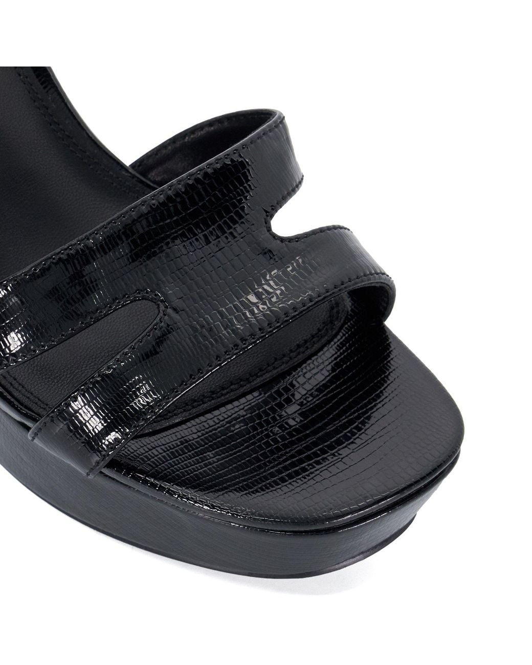 Dune Black Marri Flatform Sandal