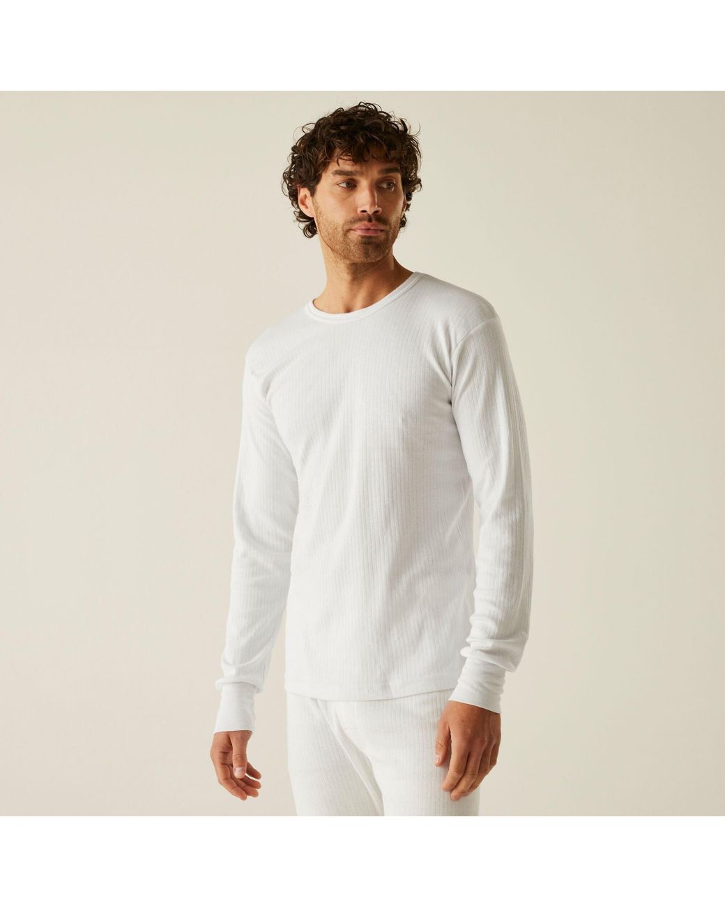 Regatta White Long Sleeve Thermal Vest for men