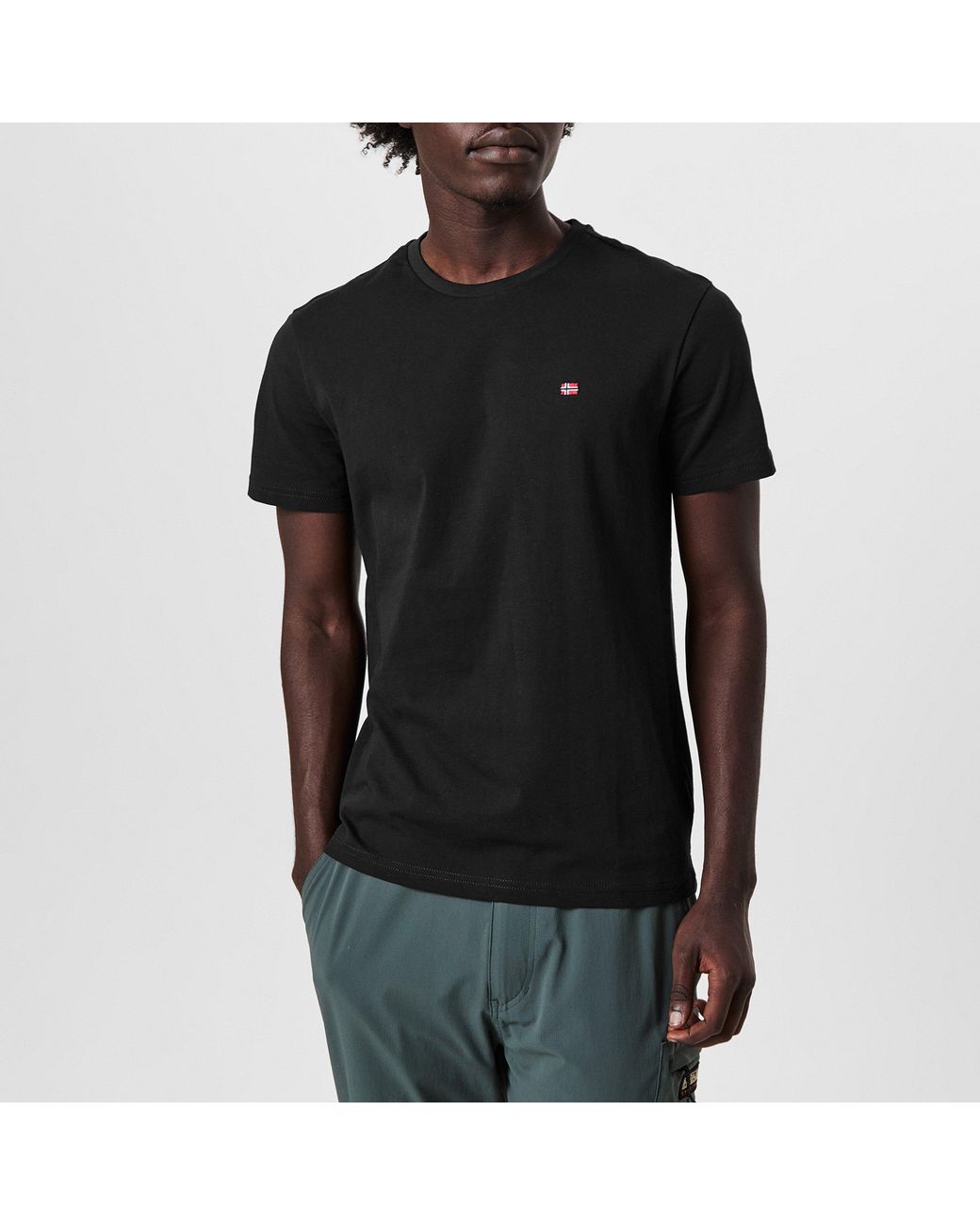 Napapijri Black Salis Short Sleeve T-Shirt for men