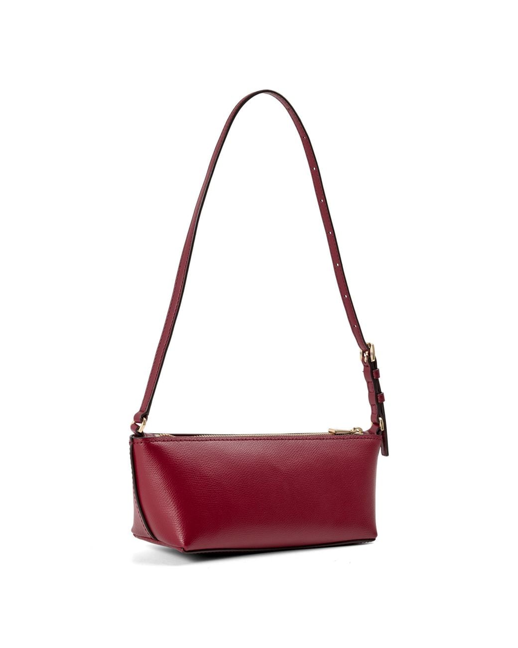 MICHAEL Michael Kors Red Laila Small East-West Coated Canvas Shoulder Bag