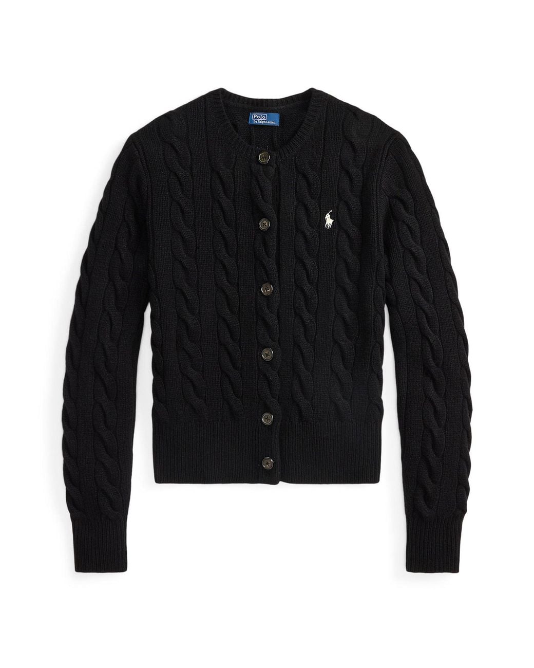 Polo Ralph Lauren Black Cable Knit Cardigan