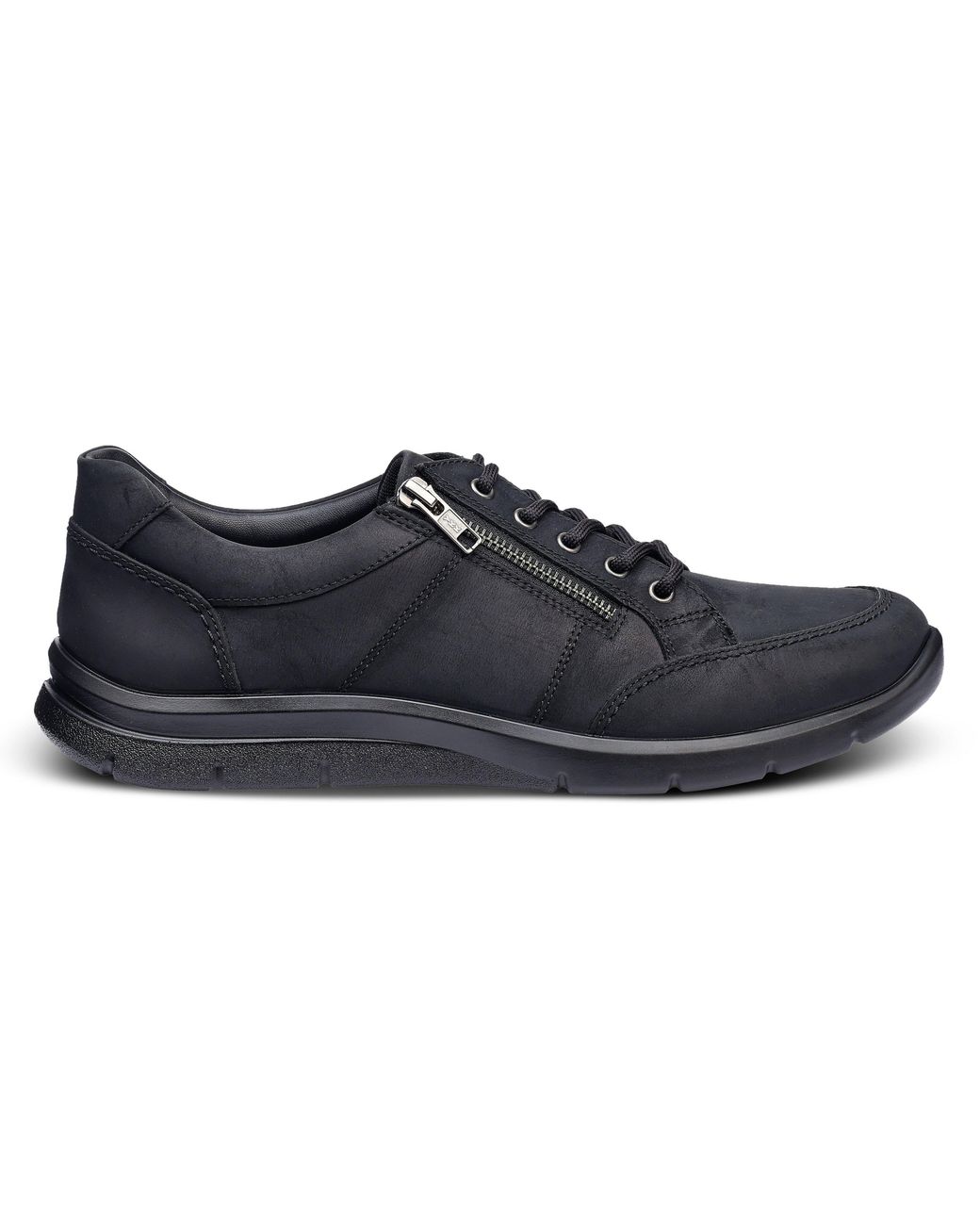 Hotter Blue Finn Leather Wide-Fit Low-Top Trainers for men