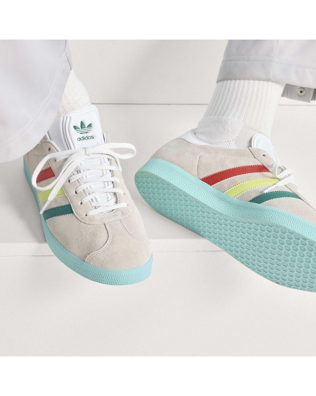 Adidas Green Gazelle Low Top Canvas Sneakers for men