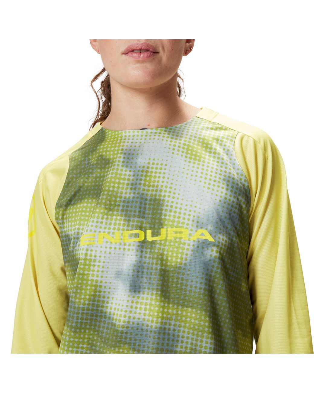 Endura Green Ltd Pixel Cloud Long Sleeve Tee Ladies