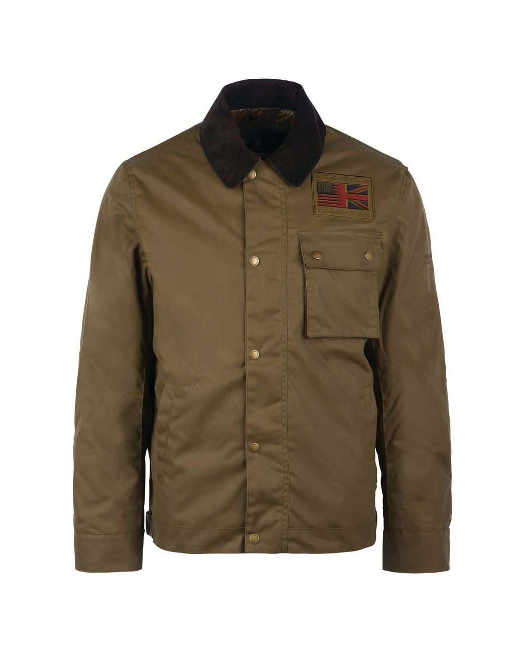 Barbour Green Steve Mcqueen Workers Tailored-Fit Wax Jacket for men
