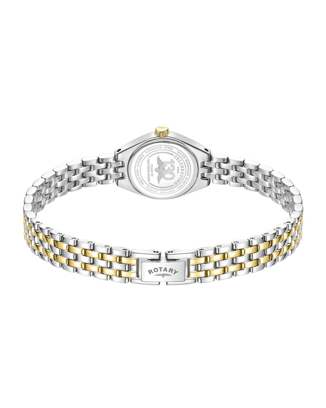 Rotary Metallic Ladies Cocktail Mop Tt Ss Bracelet Watch