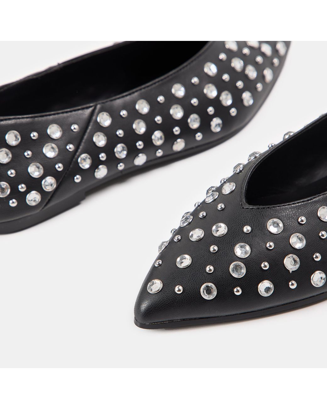 Steve Madden Black Venecia Ballet Pumps