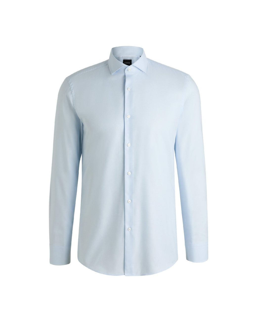 Boss Blue H Hank Spread Long Sleeve Oxford Shirt for men