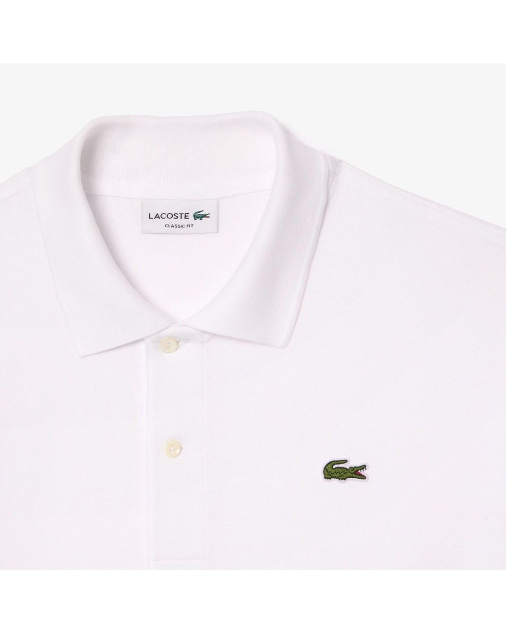 Lacoste White Classic Fit L.12.12 Petit Piqué Polo for men