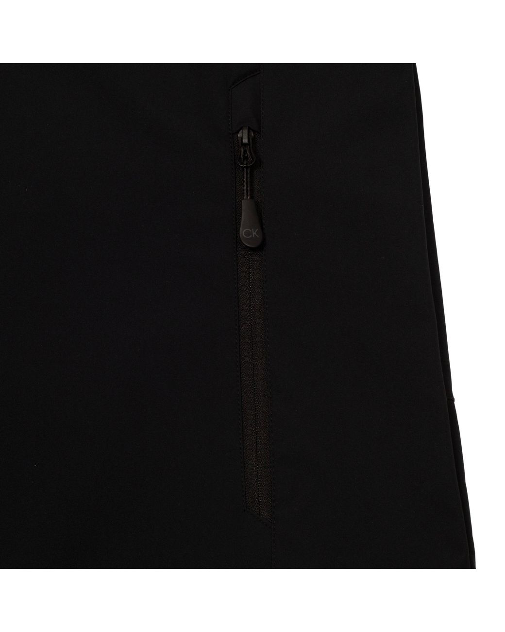 Calvin Klein Black Monogram Weather-Resistant Softshell Jacket for men