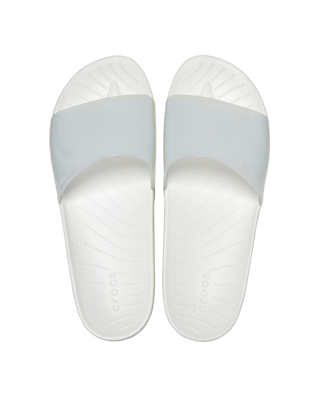 CROCSTM White Glossy Slides Sandals