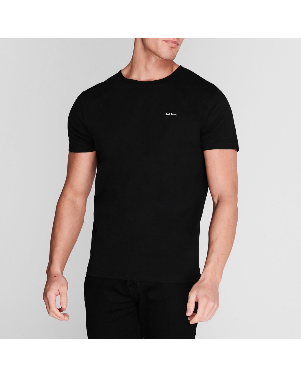 Paul Smith Black Chest Logo T Shirt for men