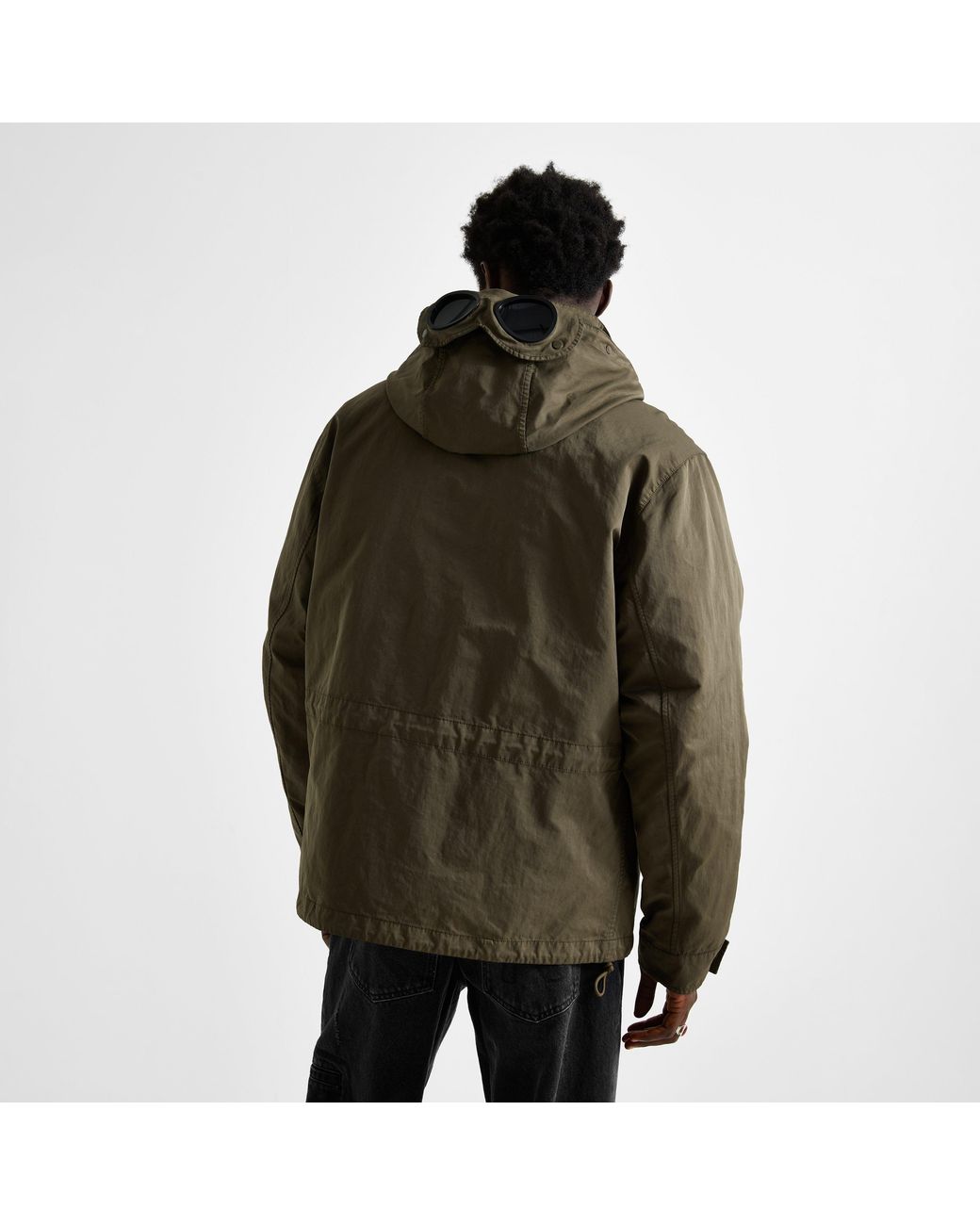 C P Company Green Micro Kei Mille Bomber Jacket for men