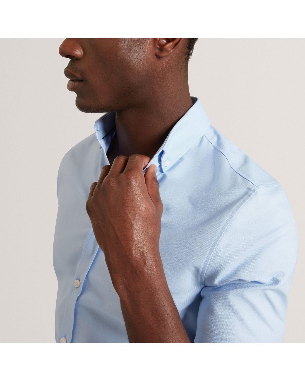 Ted Baker Blue Ss Reg Fit Oxford Shirt for men