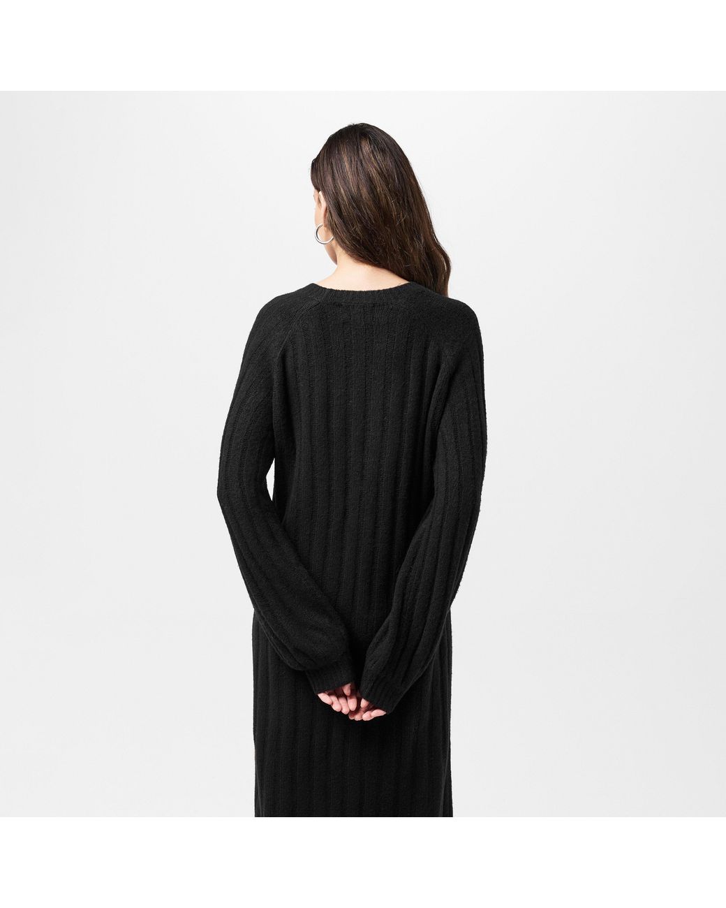 Pieces Black Knit Mini Dress