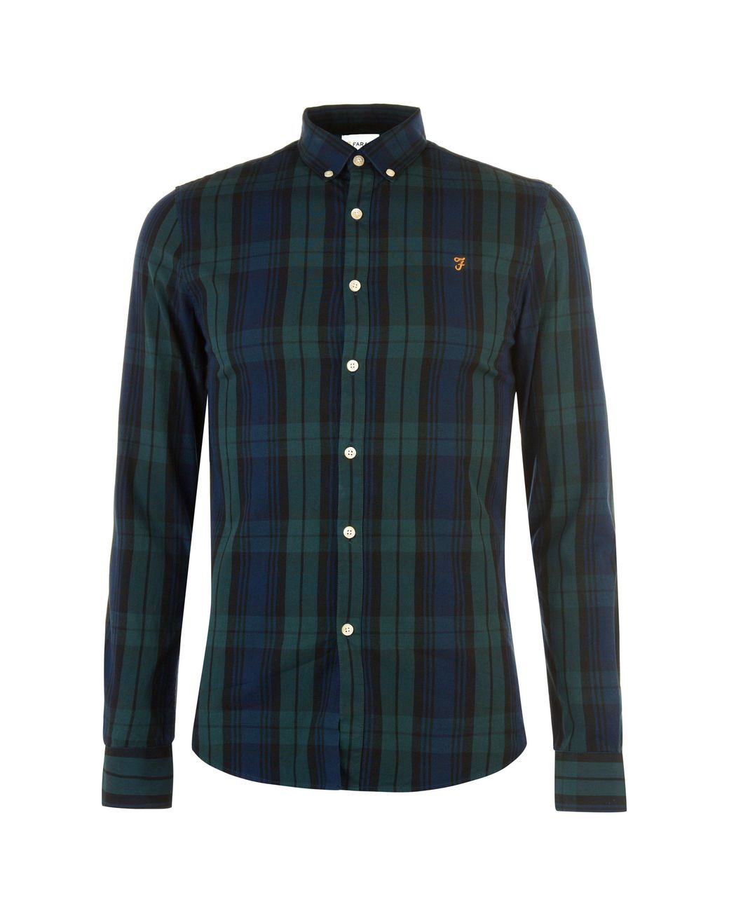 Farah Green Brewer Checked Shirt for men